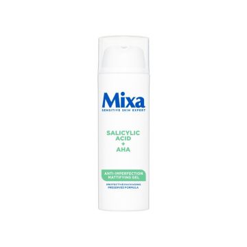 Mixa Salicylic Acid + AHA Anti-Imperfection Mattifying Gel Флуид за лице против несъвършенства 50 мл