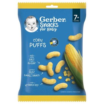 Gerber Царевичен снакс за бебета 7М+ 28 гр