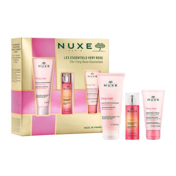 Nuxe Very Rose Душ гел 100 мл + Nuxe Very Rose Парфюмна вода 30 мл + Nuxe Very Rose Крем за ръце 50 мл Комплект