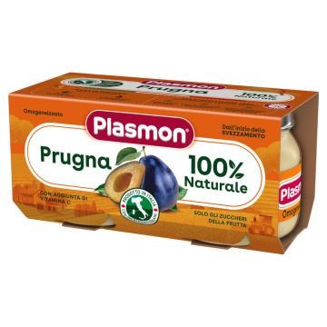 Plasmon 100% Prugna Плодово пюре слива за деца 6М+ 80 г х 2 бр