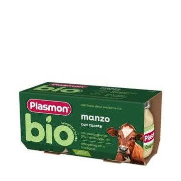 Plasmon Bio Пюре говеждо и моркови 6М+ 80 г х 2 броя