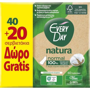 Everyday Natura Normal Ежедневни дамски превръзки х 40+20 броя