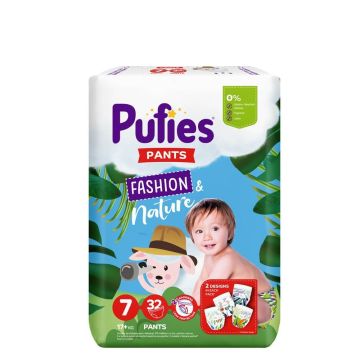 Пелени - гащички PUFIES Fashion & nature размер 7 XL+ 32 бр