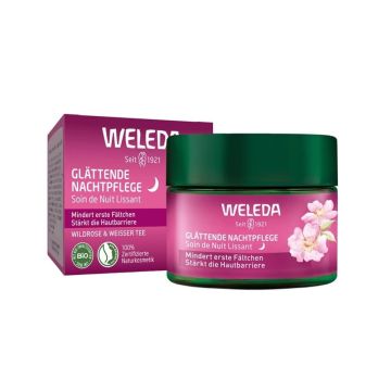 Weleda Изглаждащ нощен крем с шипка и бял чай 40 мл