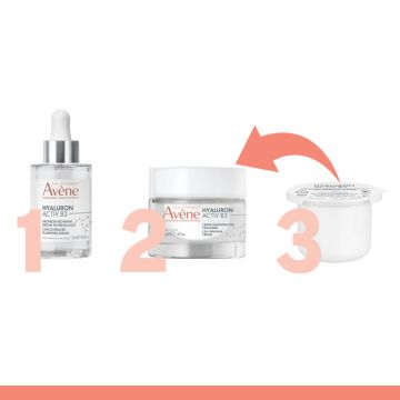 Avene Hyaluron Activ B3 Серум с изпълващо действие 30 мл + Avene Hyaluron Activ B3 Регенериращ крем 50 мл + Avene Hyaluron Activ B3 Регенериращ крем 50 мл Eко пълнител Комплект