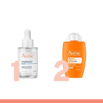 Avene Hydrance Boost Хидратиращ серум-концентрат за лице 30 мл + Avene Слънцезащитен Ултра флуид SPF50+ 50 мл Комплект