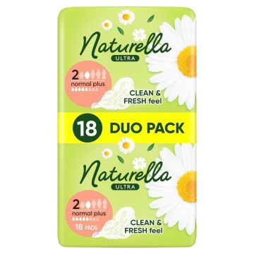 Naturella Ultra Normal Plus Duo pack Дневни дамски превръзки с лайка х 18 бр