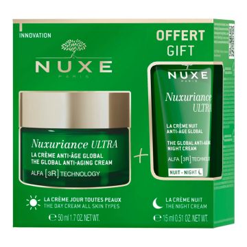 Nuxe Nuxuriance Ultra Противостареещ крем за лице с глобално действие 50 мл + Nuxe Nuxuriance Ultra Противостареещ нощен крем за лице с глобално действие 15 мл Комплект