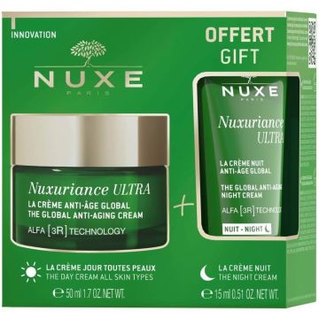 Nuxe Nuxuriance Ultra Противостареещ крем за лице с глобално действие 50 мл + Nuxe Nuxuriance Ultra Противостареещ нощен крем за лице с глобално действие 15 мл Комплект