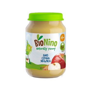 BioNino Био плодово пюре ябълка 4М+ 190 г