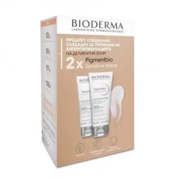 Bioderma Pigmentbio Изсветляващ крем за чувствителни зони 2 х 75 мл Комплект