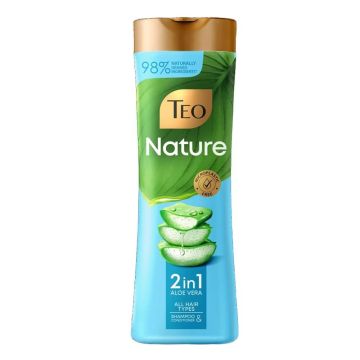 Teo Nature Shampoo 2in1 Aloe Vera Шампоан за всеки тип коса 350 мл