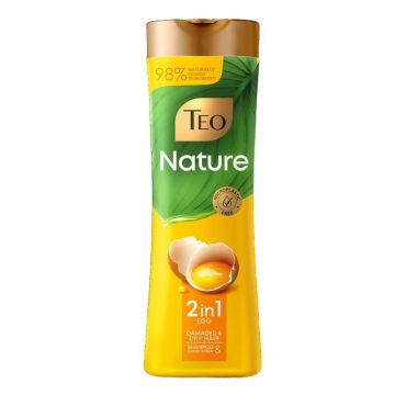 Teo Nature Shampoo 2in1 Egg Шампоан за увредена и суха коса 350 мл