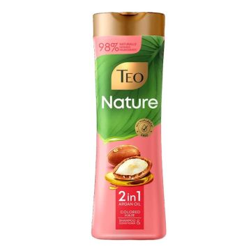 Teo Nature Shampoo 2in1 Argan Oil Шампоан за боядисана коса 350 мл