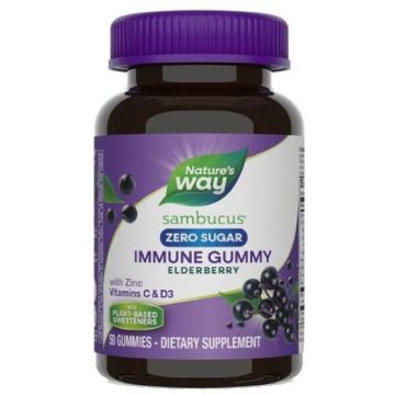 Nature's Way Sambucus Immune Gummy За добър имунитет с витамин С, D3 и цинк x 40 желирани таблетки