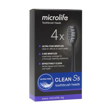 Microlife Глави за звукова ел. четка Microlife S5 soft х 4 броя