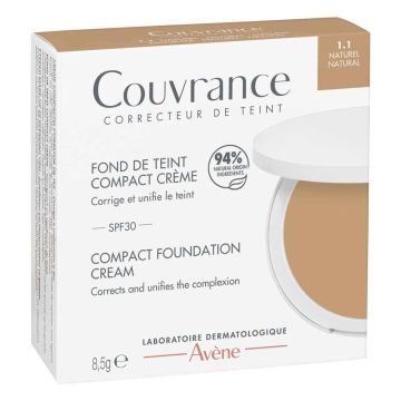 Avene Couvrance Компактен Фон дьо тен SPF30 № 1.1 Натурален - Natural 8.5 г