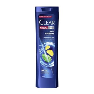 Clear Men 24h Fresh Шампоан за мъже против пърхот 24 часа свежест 225 мл