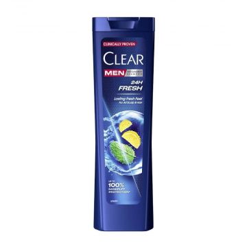 Clear Men 24h Fresh Шампоан за мъже против пърхот 24 часа свежест 360 мл