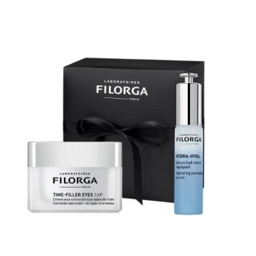 Filorga Time-Filler 5XP Eyes Коригиращ околоочен крем 15 мл + Filorga Hydra-Hyal Серум с интензивно изпълващо действие 30 мл Комплект