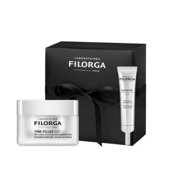 Filorga Time-Filler 5XP Гел-крем за комбинирана към мазна кожа 50 мл + Filorga Sleep & Peel 4.5 Нощен крем с микропилинт 40 мл Комплект