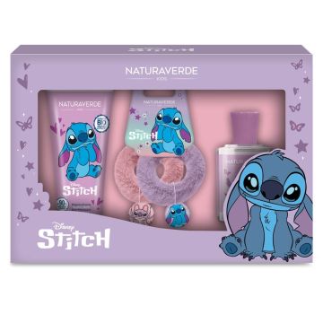 Disney Stitch Коледа 2024 Парфюмна вода 100 мл + Душ пяна 100 мл. + Аксесоари за коса Комплект