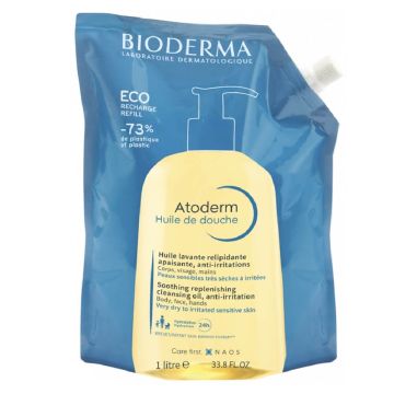 Bioderma Atoderm Душ-олио за много суха и атопична кожа 1000 мл Екопълнител