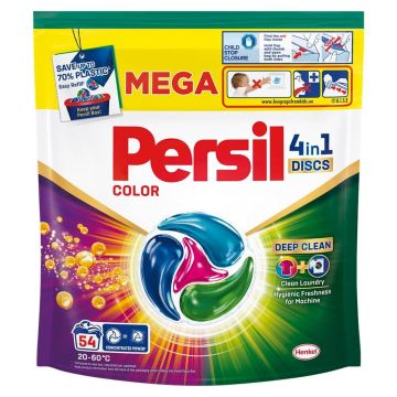Persil Mega Discs Color Deep Clean Капсули за пране 4 в 1 х 54 бр