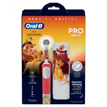 Oral-B Коледа 2024 Електрическа четка за деца Lion King PRO3 + Калъф Комплект