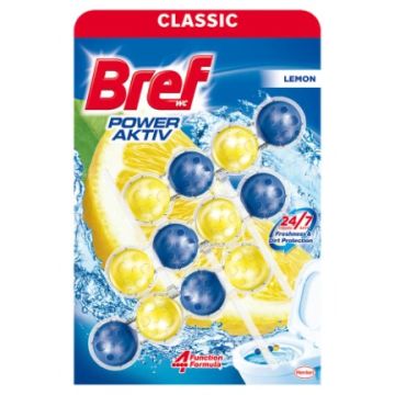 Bref WC Power Active Lemon Ароматизатор за тоалетна лимон 3 х 50 гр