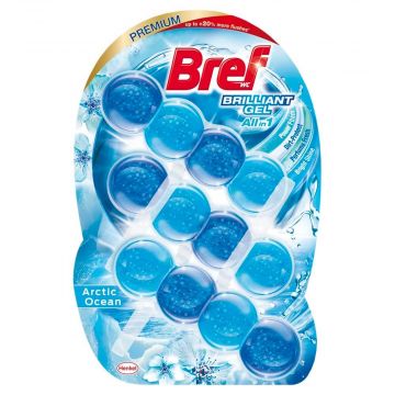  Bref Premium Briliant Gel Arctic Ocean All in 1 Ароматизатор за тоалетна 3 х 42 гр