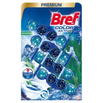  Bref WC Premium Color Aktiv Eucalyptus Ароматизатор за тоалетна 4 х 50 гр