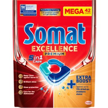 Somat Excellence Premium Таблетки за съдомиялна машина 5в1 х 42 бр