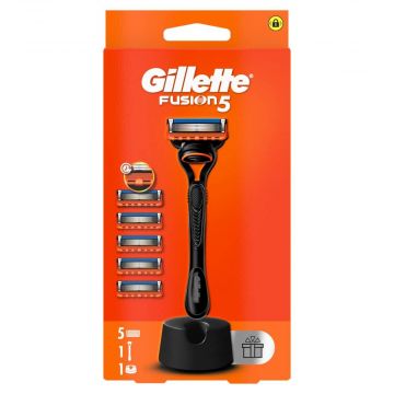 Gillette Fusion 5 Самобръсначка с 5 ножчета + Подарък поставка Комплект