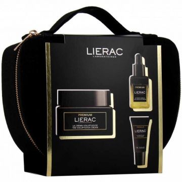 Lierac Premium The Voluptous Крем за суха и много суха кожа 50 мл + Lierac Premium Серум против стареене 13 мл + Lierac Premium Околоочен крем 5 мл Комплект