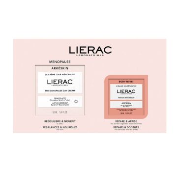 Lierac Arkeskin дневен крем 50мл + Lierac Body-Nutri The SOS Repair Balm Универсален балсам за чувствителни зони 30 мл Комплект 2024