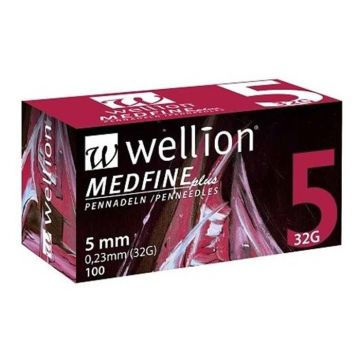 Игли за инсулинова писалка Wellion Medifyne Plus 5 мм 32G х 100 бр