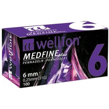 Игли ланцети Wellion Medifyne Plus 6 мм 31G х 100 бр