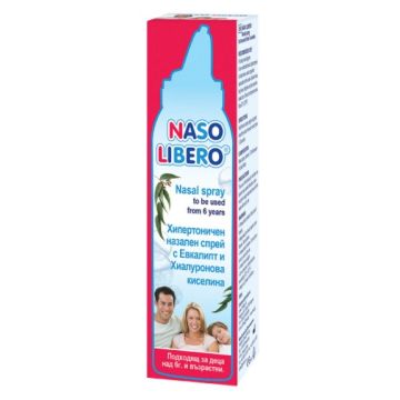 Naso Libero Хипертоничен назален спрей с евкалипт и хиалуронова киселина при ринит и синузит 100 мл Linea