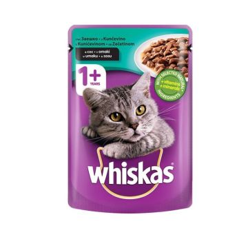 Whiskas Пауч със заешко месо за котки над 1 година 100 гр