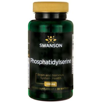 Swanson Phosphatidylserine Фосфатидилсерин за здравето на психиката х90 капсули