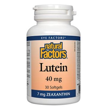 Natural Factors Lutein Лутеин за подобряване на зрението 40 мг х 30 капсули