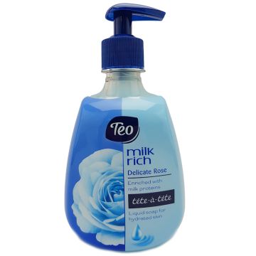 Teo Milk Rich Delicate Rose Soap Течен сапун с аромат на роза  400 мл