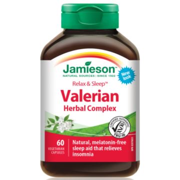 Jamieson Valerian Herbal Complex Билков комплекс с валериан 50 мг 60 капсули