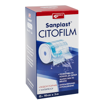 Medica Sanplast Citofilm Прикрепващ водоустойчив пластир 10 см/3 м