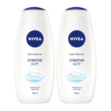 Nivea Creme Soft Нежен душ-крем за тяло 2 х 500 мл Комплект
