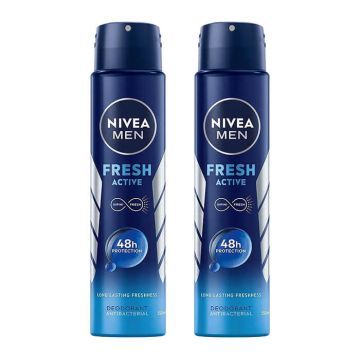 Nivea Men Fresh Active Дезодорант спрей против изпотяване за мъже 2 х 250 мл Комплект