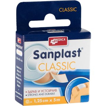 Medica Sanplast Classic Прикрепващ пластир за нормална кожа 1.25 см/5 м