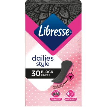 Libresse Dailies Style Black Ежедневни дамски превръзки черни 30 бр Essity AB