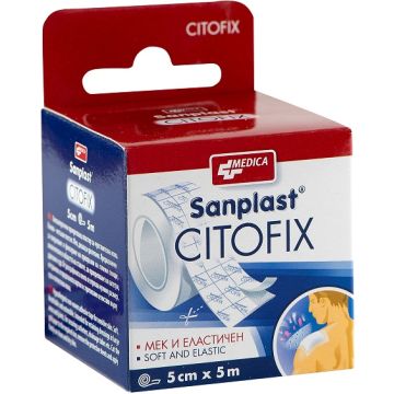 Medica Sanplast Citofix Прикрепващ пластир за чувствителна кожа 5 см/5 м